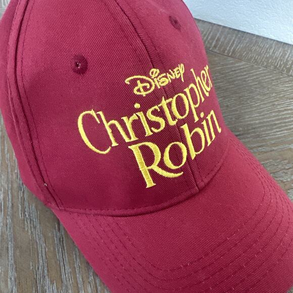 Disney Christopher Robin Movie Promo Hat Red 2018 Film Adjustable Baseball Cap - Picture 5 of 8